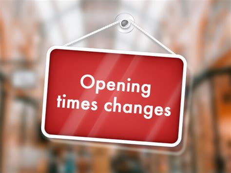 next opening hours tomorrow.